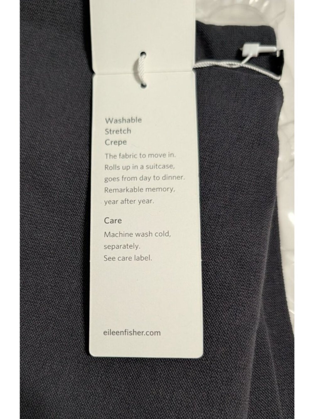 Eileen Fisher Women XL Washable Stretch Crepe Slim Ankle Pants Graphite grey - Picture 7 of 14